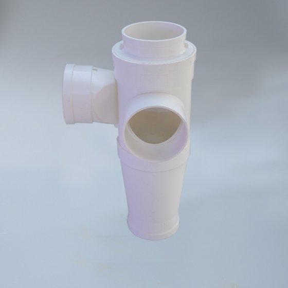 PVC超静单螺旋三通